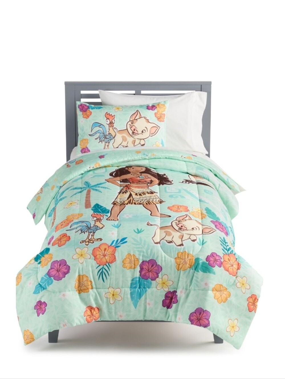 Disney Moana Maui Pua Hei Hei Twin Comforter Set 2PC Nwt